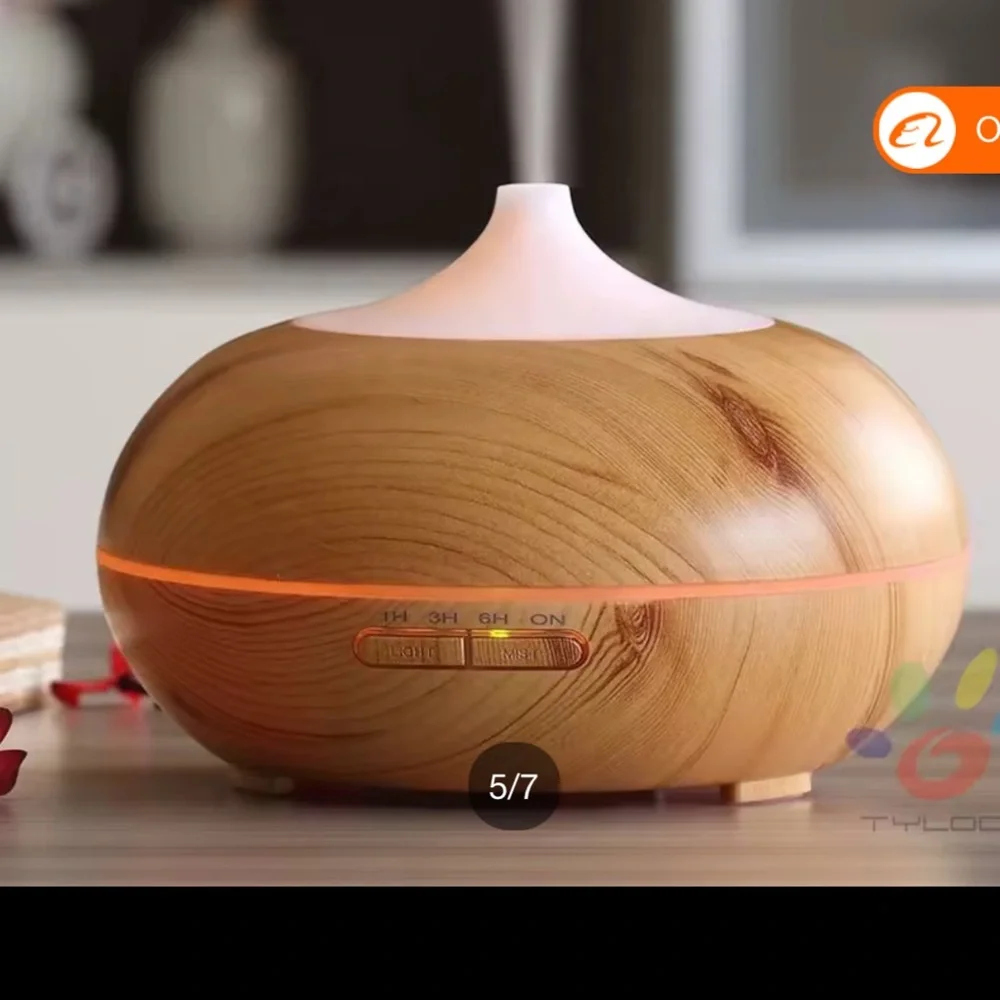 Wood Grain Essential Oil Diffuser with Remote